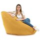 Jaune moutarde Pouf Poire Drop XXL velours