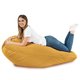 Jaune moutarde Pouf Poire Drop XXL velours