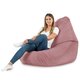 Rose poudré Pouf Poire Drop XXL velours