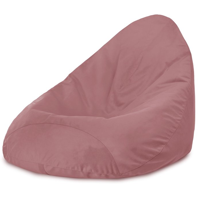 Rose poudré Pouf Poire Drop XXL velours