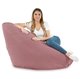 Rose poudré Pouf Poire Drop XXL velours