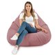 Rose poudré Pouf Poire Drop XXL velours