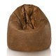 Marron Pouf Poire Premium Naturel Cuir