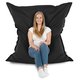 Noir Pouf Poire Coussin XXL velours