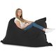 Noir Pouf Poire Coussin XXL velours