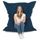 Bleu marine Pouf Poire Coussin XXL velours