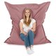 Rose poudré Pouf Poire Coussin XXL velours