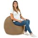 Beige Coussin Rond Monaco velours