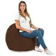 Marron Coussin Rond Monaco velours