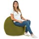 Vert Coussin Rond Monaco velours