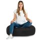 Noir Coussin Rond Monaco velours