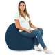 Bleu marine Coussin Rond Monaco velours