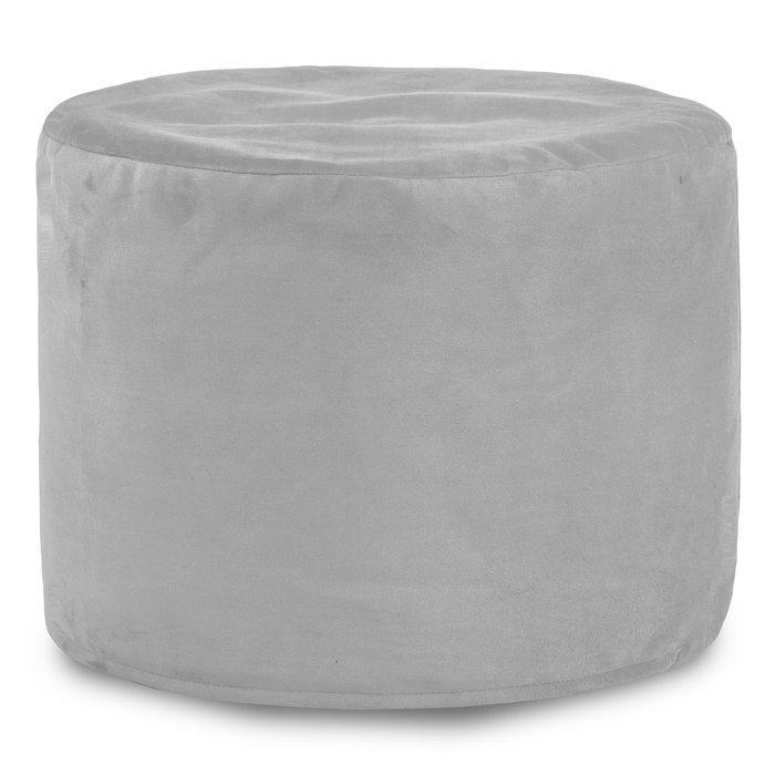 Gris clair Pouf Cylindre velours