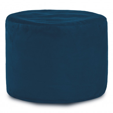 Bleu marine Pouf Cylindre velours