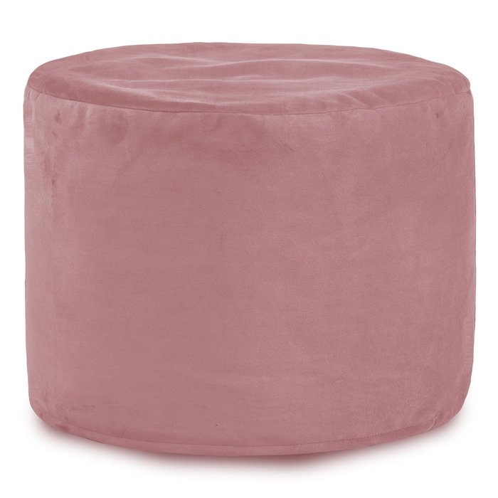 Rose poudré Pouf Cylindre velours