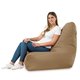 Beige Pouf Poire Fauteuil Bali velours