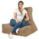 Beige Pouf Poire Fauteuil Bali velours