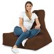 Marron Pouf Poire Fauteuil Bali velours