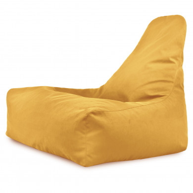 Sitzsack Sessel Bali Plüsch Senf