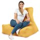 Jaune moutarde Pouf Poire Fauteuil Bali velours