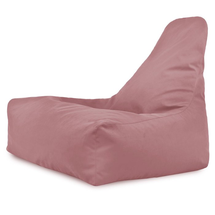 Rose poudré Pouf Poire Fauteuil Bali velours