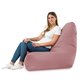 Rose poudré Pouf Poire Fauteuil Bali velours