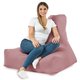 Rose poudré Pouf Poire Fauteuil Bali velours