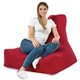 Rouge Pouf Poire Fauteuil Bali velours