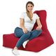 Sitzsack Sessel Bali Plüsch Rot