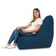 Bleu marine Pouf Poire Fauteuil Bali velours