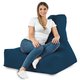 Bleu marine Pouf Poire Fauteuil Bali velours