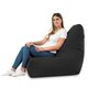 Noir Pouf Poire Fauteuil Bali velours