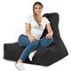 Noir Pouf Poire Fauteuil Bali velours