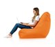 Orange Pouf Poire Fauteuil Bali Jardin nylon