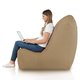 Beige Pouf Poire Fauteuil Distinto Jardin nylon