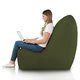 Vert foncé Pouf Poire Fauteuil Distinto Jardin nylon