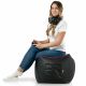 Noir Pouf Cube Gamer simili-cuir