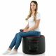 Noir Pouf Cylindre Gamer simili-cuir