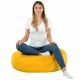 Jaune Coussin Rond Monaco simili-cuir