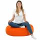 Orange Coussin Rond Monaco simili-cuir