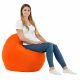 Orange Coussin Rond Monaco simili-cuir