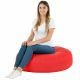 Rouge Coussin Rond Monaco simili-cuir