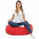 Rouge Coussin Rond Monaco simili-cuir