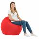 Rouge Coussin Rond Monaco simili-cuir