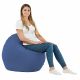 Bleu Coussin Rond Monaco simili-cuir