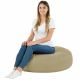 Beige Coussin Rond Monaco simili-cuir