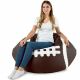 Marron Pouf Ballon De Rugby Simili-Cuir