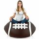 Marron Pouf Ballon De Rugby Simili-Cuir