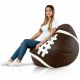 Marron Pouf Ballon De Rugby Simili-Cuir