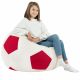 Rouge Pouf De Football velours